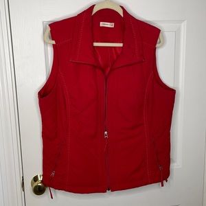 Coldwater creek red vest size large